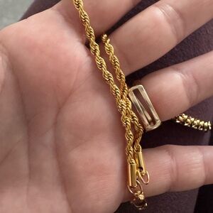 Gold-Tone Rope Chain Necklace - Women Jewelry